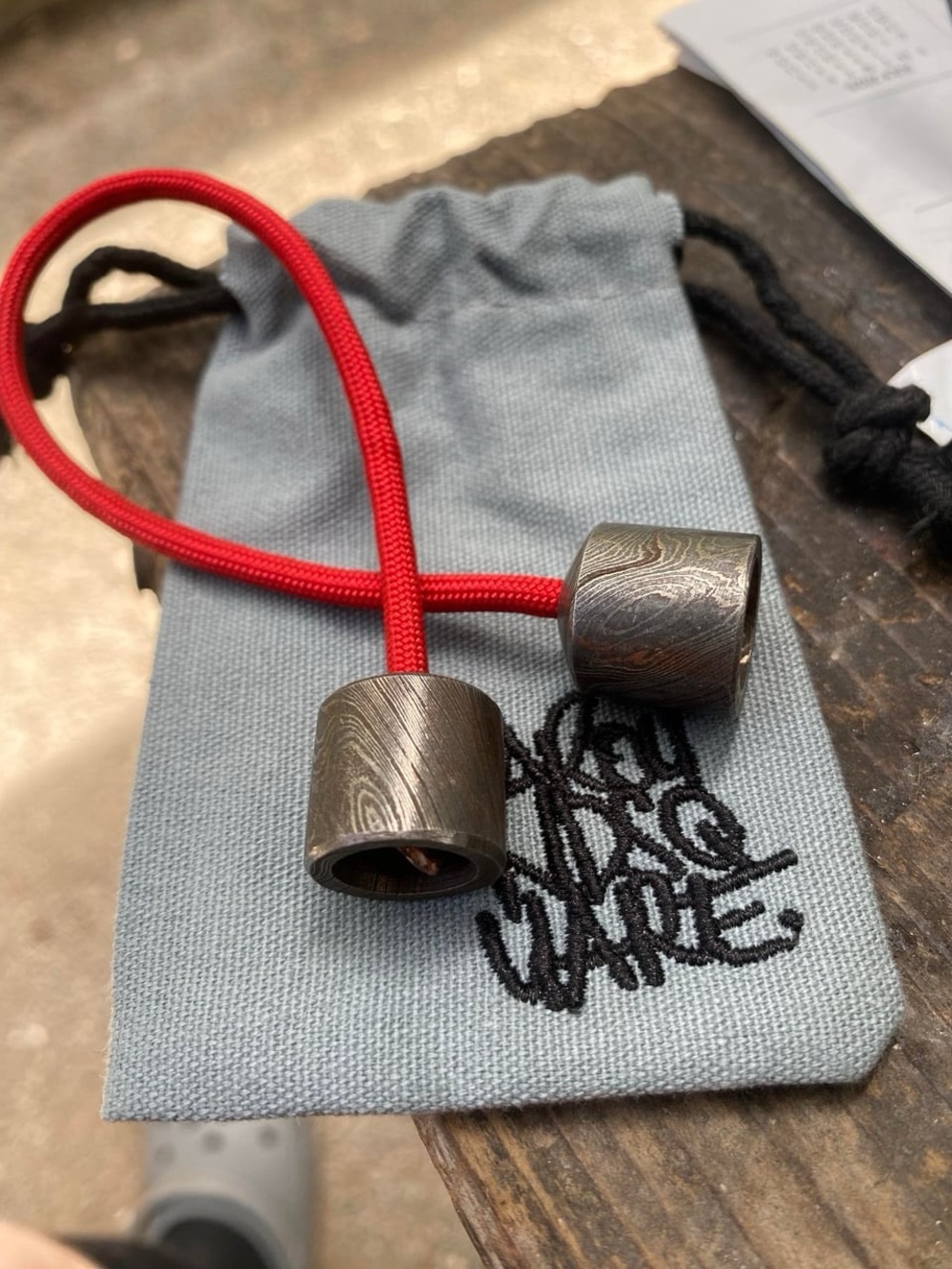 Limited Edition Aroundsquare Damascus Steel Everyman Begleri Set w/Bag
